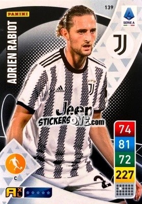 Figurina Adrien Rabiot - Calciatori 2022-2023. Adrenalyn XL - Panini