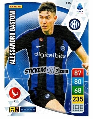 Sticker Alessandro Bastoni - Calciatori 2022-2023. Adrenalyn XL n. 115 - Panini