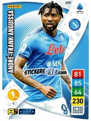 Sticker André-Frank Zambo Anguissa - Calciatori 2022-2023. Adrenalyn XL n. 229 - Panini