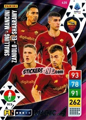 Sticker Chris Smalling / Gianluca Mancini / Nicolò Zaniolo / Stephan El Shaarawy - Calciatori 2022-2023. Adrenalyn XL n. 435 - Panini