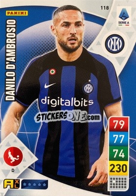 Sticker Danilo D'Ambrosio - Calciatori 2022-2023. Adrenalyn XL n. 118 - Panini