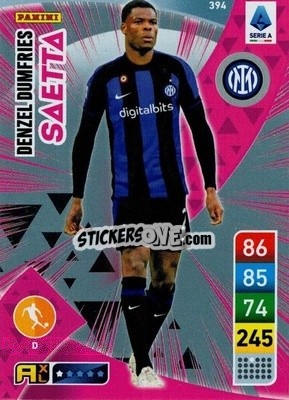 Sticker Denzel Dumfries - Calciatori 2022-2023. Adrenalyn XL n. 394 - Panini