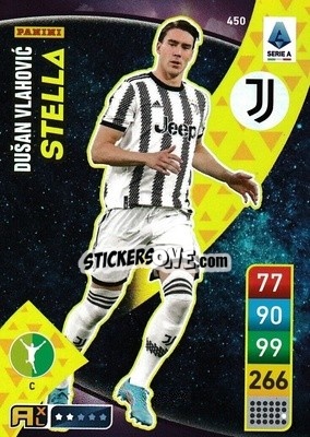 Sticker Dusan Vlahovic - Calciatori 2022-2023. Adrenalyn XL n. 450 - Panini