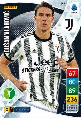 Sticker Dusan Vlahovic - Calciatori 2022-2023. Adrenalyn XL n. 144 - Panini