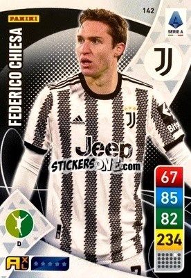 Sticker Federico Chiesa - Calciatori 2022-2023. Adrenalyn XL n. 142 - Panini