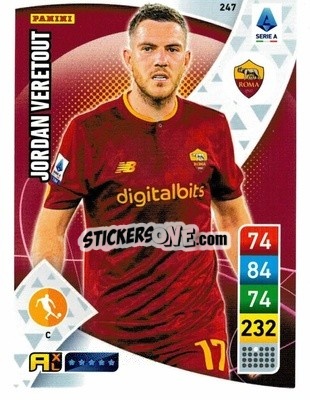 Sticker Jordan Veretout - Calciatori 2022-2023. Adrenalyn XL - Panini