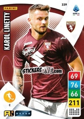 Sticker Karol Linetty - Calciatori 2022-2023. Adrenalyn XL n. 339 - Panini