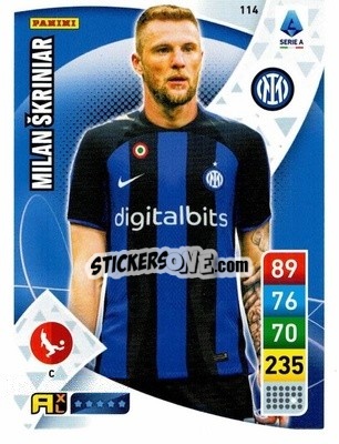 Figurina Milan Škriniar - Calciatori 2022-2023. Adrenalyn XL - Panini