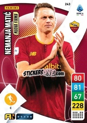 Sticker Nemanja Matić - Calciatori 2022-2023. Adrenalyn XL n. 243 - Panini