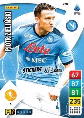 Sticker Piotr Zieliński - Calciatori 2022-2023. Adrenalyn XL n. 228 - Panini