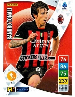 Figurina Sandro Tonali - Calciatori 2022-2023. Adrenalyn XL - Panini