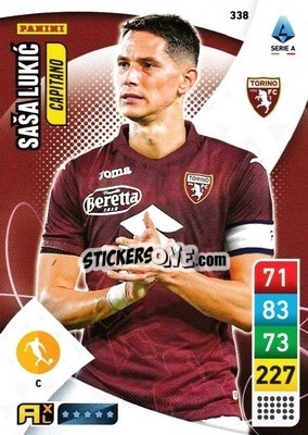 Sticker Saša Lukić - Calciatori 2022-2023. Adrenalyn XL n. 338 - Panini