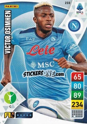 Sticker Victor Osimhen - Calciatori 2022-2023. Adrenalyn XL n. 233 - Panini