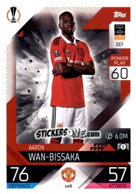Sticker Aaron Wan-Bissaka  - UEFA Champions League & Europa League 2022-2023. Match Attax - Topps
