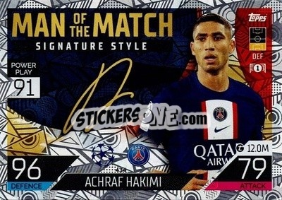 Sticker Achraf Hakimi - UEFA Champions League & Europa League 2022-2023. Match Attax n. 434 - Topps