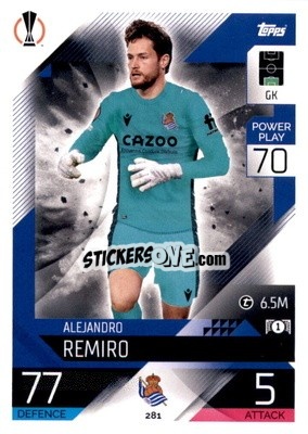 Sticker Alejandro Remiro - UEFA Champions League & Europa League 2022-2023. Match Attax - Topps