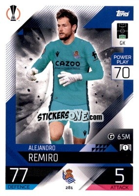 Sticker Alejandro Remiro - UEFA Champions League & Europa League 2022-2023. Match Attax n. 281 - Topps