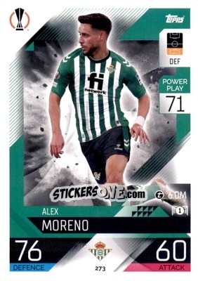 Figurina Álex Moreno  - UEFA Champions League & Europa League 2022-2023. Match Attax - Topps