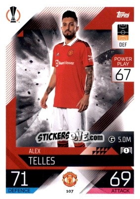 Sticker Alex Telles  - UEFA Champions League & Europa League 2022-2023. Match Attax n. 107 - Topps
