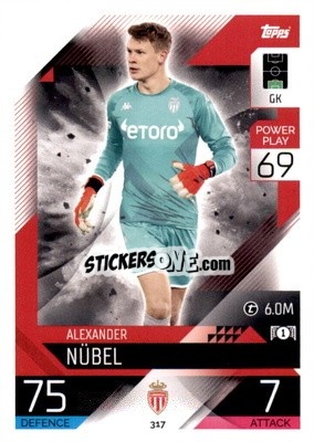 Sticker Alexander Nübel  - UEFA Champions League & Europa League 2022-2023. Match Attax n. 317 - Topps