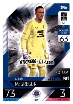 Sticker Allan McGregor - UEFA Champions League & Europa League 2022-2023. Match Attax n. 380 - Topps