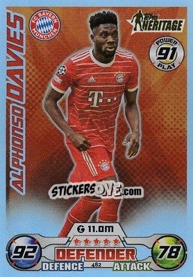 Sticker Alphonso Davies - UEFA Champions League & Europa League 2022-2023. Match Attax n. 482 - Topps