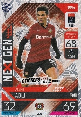 Sticker Amine Adli - UEFA Champions League & Europa League 2022-2023. Match Attax n. 399 - Topps