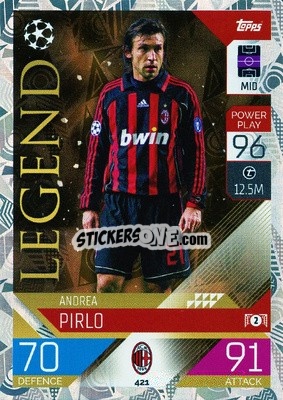 Sticker Andrea Pirlo - UEFA Champions League & Europa League 2022-2023. Match Attax n. 421 - Topps