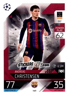 Sticker Andreas Christensen - UEFA Champions League & Europa League 2022-2023. Match Attax n. 142 - Topps