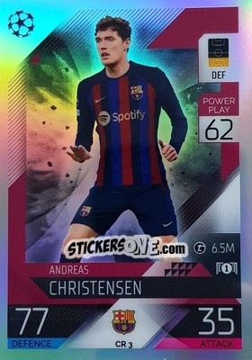 Sticker Andreas Christensen - UEFA Champions League & Europa League 2022-2023. Match Attax n. CR3 - Topps