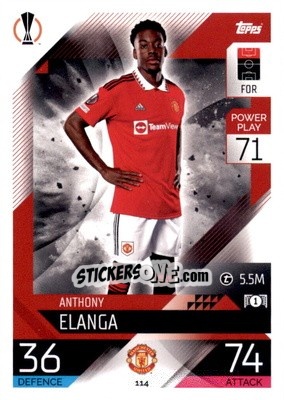 Sticker Anthony Elanga - UEFA Champions League & Europa League 2022-2023. Match Attax n. 114 - Topps