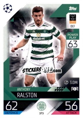 Sticker Anthony Ralston  - UEFA Champions League & Europa League 2022-2023. Match Attax n. 373 - Topps