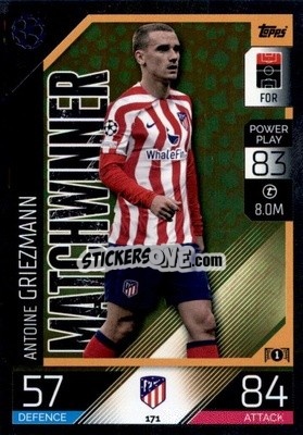 Sticker Antoine Griezmann - UEFA Champions League & Europa League 2022-2023. Match Attax n. 171 - Topps