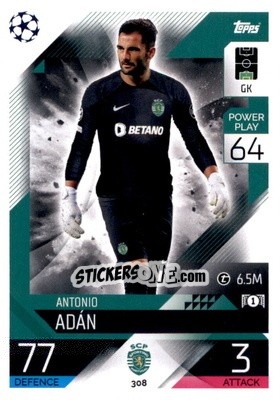 Sticker Antonio Adan - UEFA Champions League & Europa League 2022-2023. Match Attax - Topps