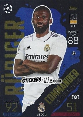 Sticker Antonio Rüdiger - UEFA Champions League & Europa League 2022-2023. Match Attax n. LECO2 - Topps