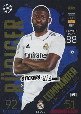 Cromo Antonio Rüdiger - UEFA Champions League & Europa League 2022-2023. Match Attax - Topps