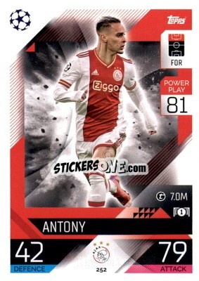 Sticker Antony  - UEFA Champions League & Europa League 2022-2023. Match Attax n. 252 - Topps