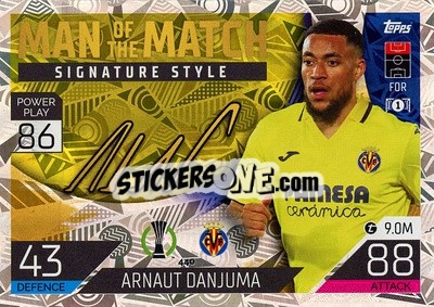 Sticker Arnaut Danjuma - UEFA Champions League & Europa League 2022-2023. Match Attax n. 440 - Topps