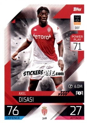 Sticker Axel Disasi - UEFA Champions League & Europa League 2022-2023. Match Attax n. 318 - Topps