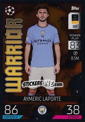 Sticker Aymeric Laporte - UEFA Champions League & Europa League 2022-2023. Match Attax n. 14 - Topps