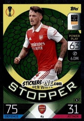 Sticker Ben White - UEFA Champions League & Europa League 2022-2023. Match Attax n. 83 - Topps