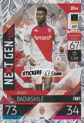 Cromo Benoit Badiashile - UEFA Champions League & Europa League 2022-2023. Match Attax - Topps