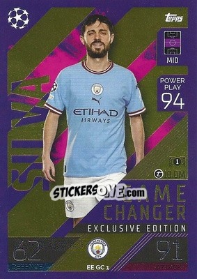Sticker Bernardo Silva   - UEFA Champions League & Europa League 2022-2023. Match Attax n. EEGC1 - Topps