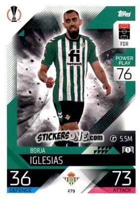 Sticker Borja Iglesias - UEFA Champions League & Europa League 2022-2023. Match Attax n. 279 - Topps