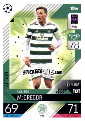 Sticker Callum McGregor - UEFA Champions League & Europa League 2022-2023. Match Attax n. 375 - Topps