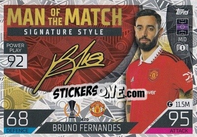 Sticker Bruno Fernandes - UEFA Champions League & Europa League 2022-2023. Match Attax n. 429 - Topps