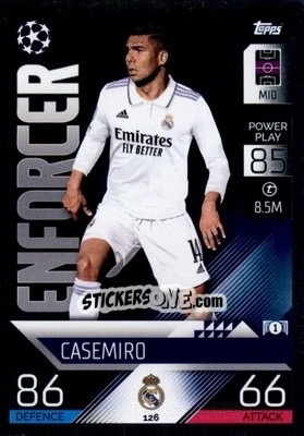 Sticker Casemiro - UEFA Champions League & Europa League 2022-2023. Match Attax n. 126 - Topps
