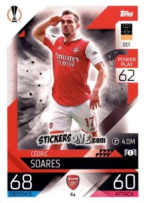 Sticker Cedric Soares - UEFA Champions League & Europa League 2022-2023. Match Attax n. 84 - Topps