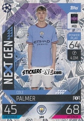 Sticker Cole Palmer - UEFA Champions League & Europa League 2022-2023. Match Attax - Topps