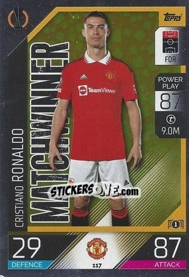 Sticker Cristiano Ronaldo - UEFA Champions League & Europa League 2022-2023. Match Attax n. 117 - Topps